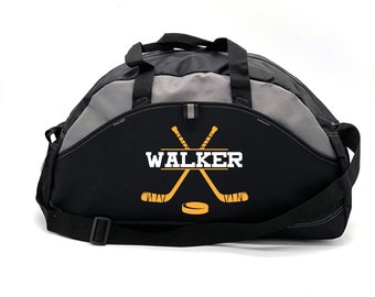 Personalized Hockey Gym Bag, Custom Hockey Duffle Bag, Hockey Team Bags, Hockey Player Gift, Hockey Team Gift, Ice Hockey Gift, Kids Duffel