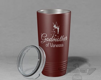 Personalized Gift for Godmother, Godfather, Fairy Godmother Gift, Baptism Gift, Best Aunt Ever, Godmother Gift, Godparent proposal, Tumbler
