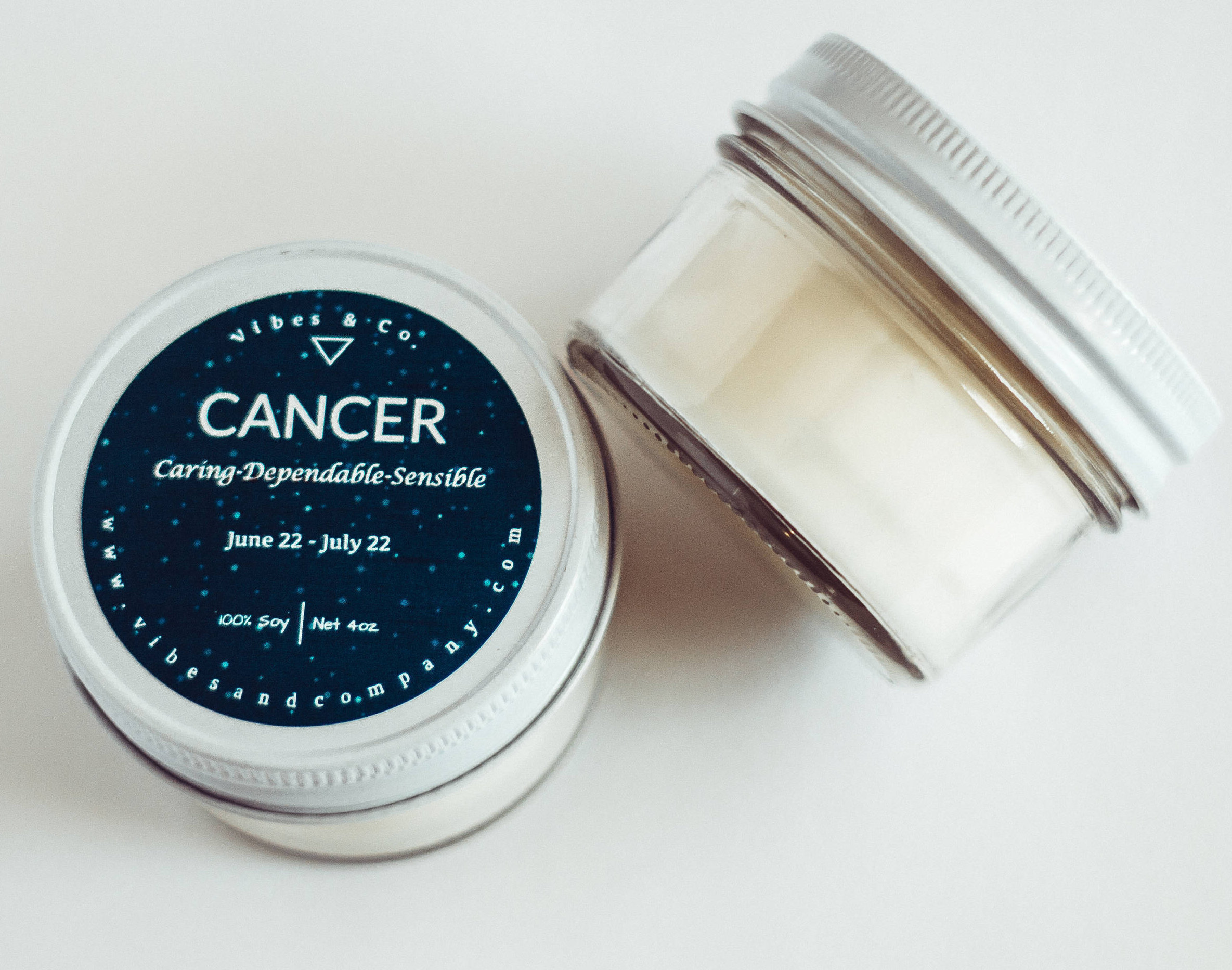 Cancer Zodiac 4oz. Scented Candle Soy Candle Zodiac Sign Etsy