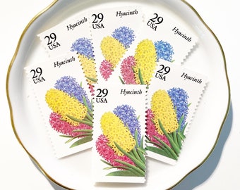 Hyacinth Unused Postage Stamps for Mail Letters Invitations Vintage USPS // Garden Flowers, Hyacinth // 29 cents // 1993 // No. 2760