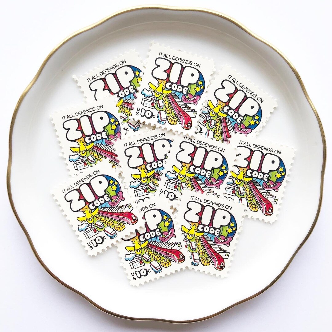 Zip Code Unused Postage Stamps for Mailing Letters and Wedding Invitations // Zip Code // From