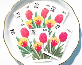 Tulip Unused Postage Stamps for Mail Letters Invitations Vintage USPS // Vintage Garden Flowers // 29 cents // 1993 // No. 2762