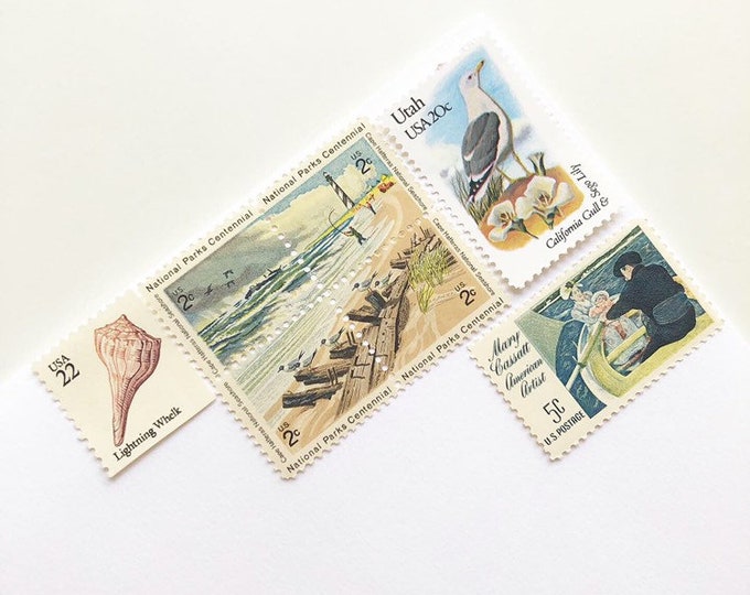 Beach Postage Stamp Set for Wedding Invitations Snail Mail Etsy
