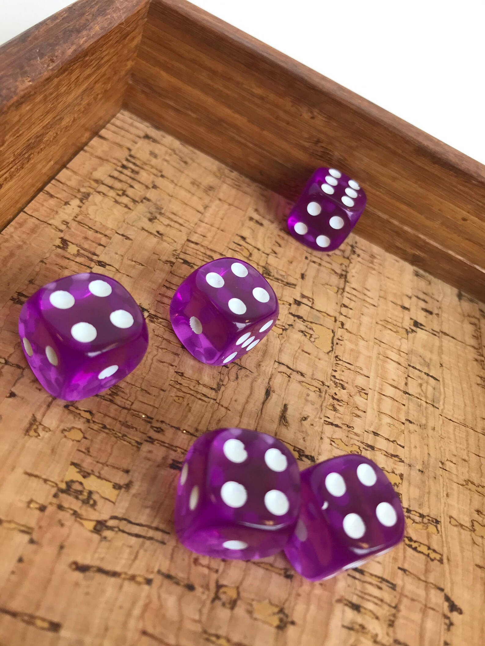 Bamboo DICE TRAY for Yahtzee / Dnd / Bunco / Other Games Etsy