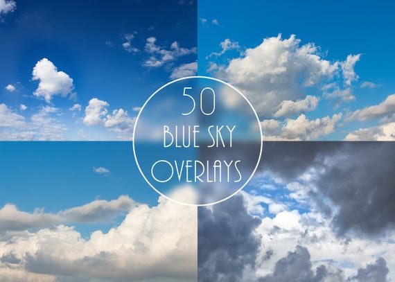 50 Blauer Himmel Photoshop Hintergrund Overlays Etsy