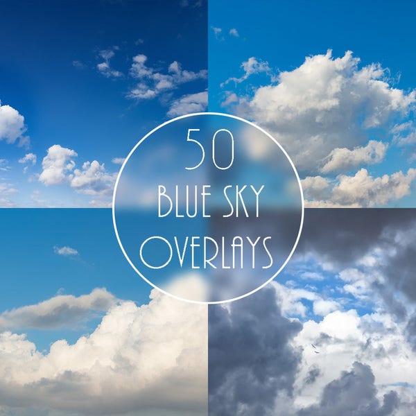 50 Blauer Himmel Photoshop Hintergrund Overlays