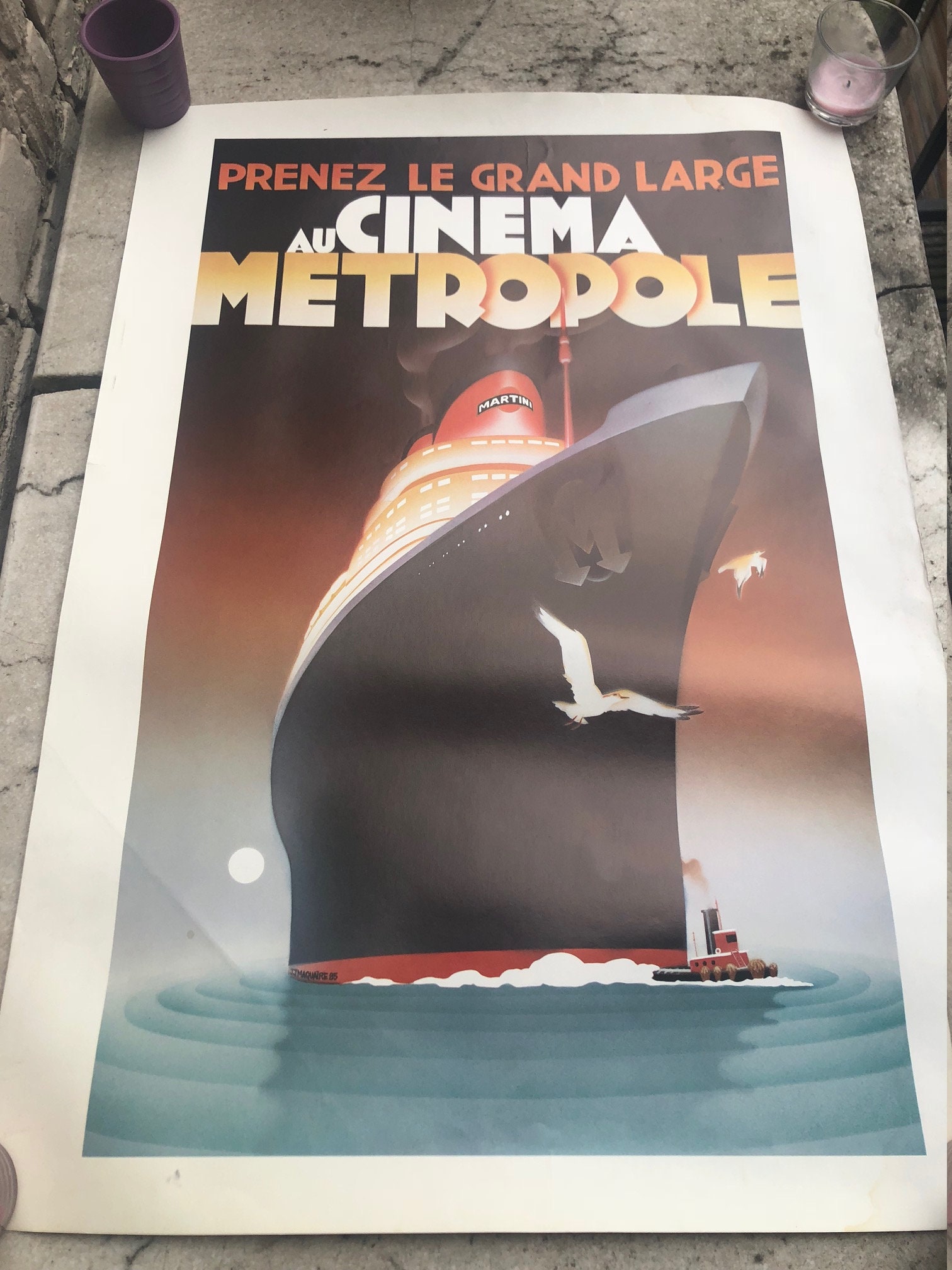 Poster Cinema Metropole Martini Etsy