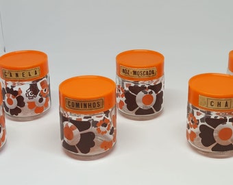Set of 6 spice jars