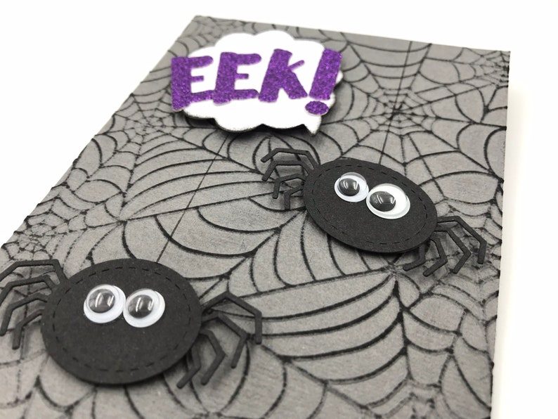Halloween EEK Spider Karte Spider WEb | Etsy