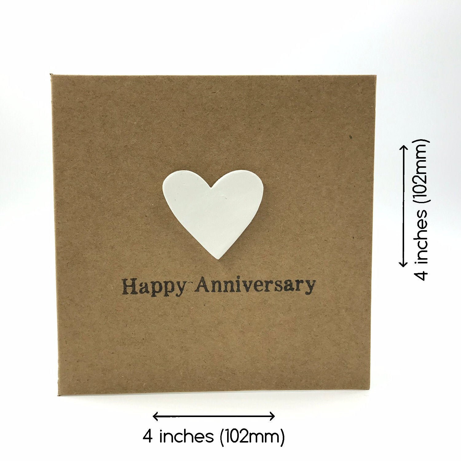 Happy 9th Anniversary Card Pottery/clay White Heart Ninth | Etsy