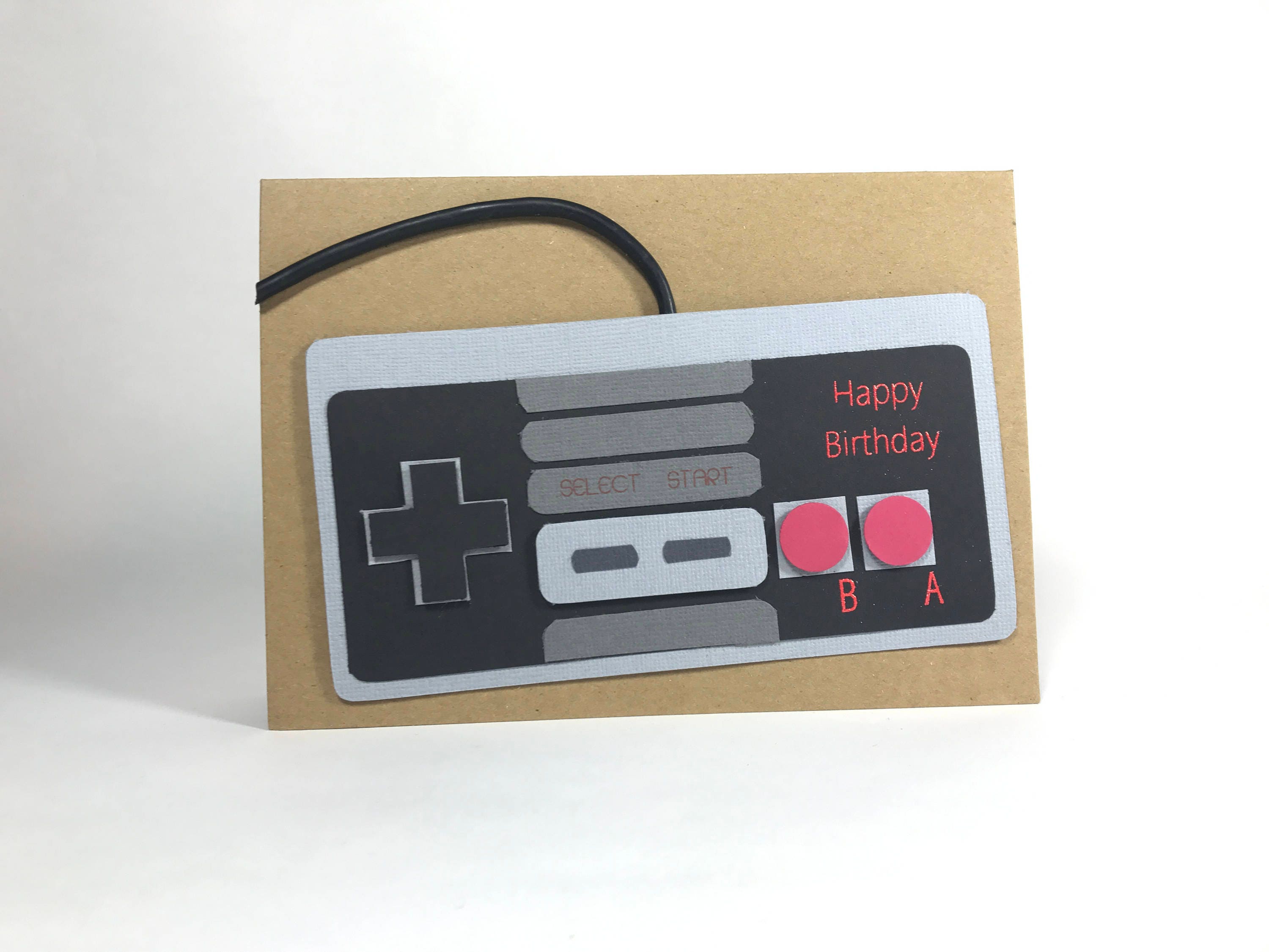 Retro Nintendo Birthday Card Happy Birthday Controller Gamer Etsy