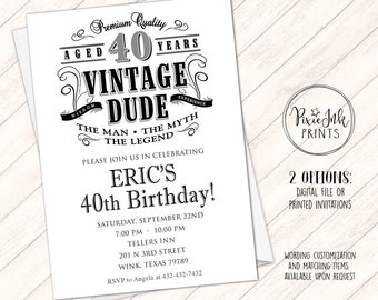 aged to perfection invitation etsy