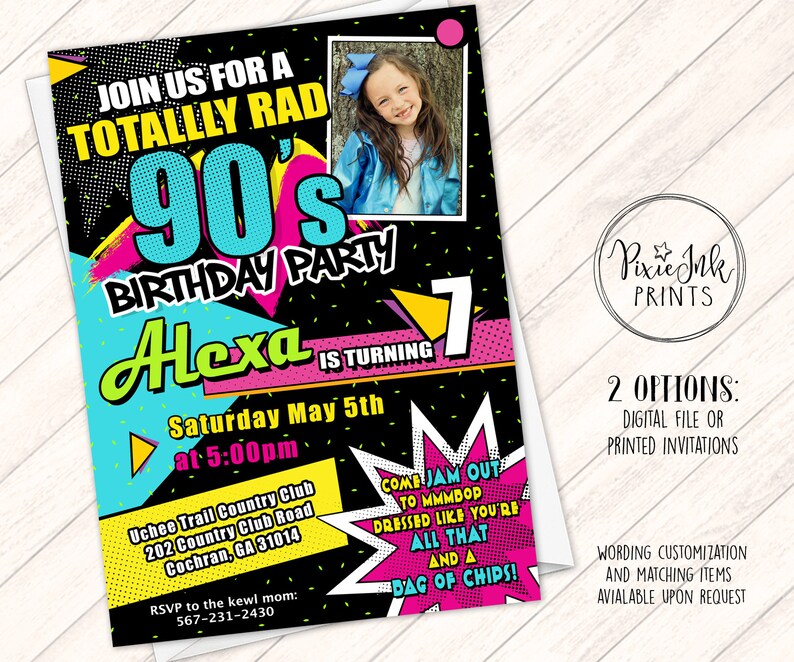90 s Party Invitation 90 s Birthday Party Invitation Etsy 90-s-party-invitation-90-s-birthday-party-invitation-etsy