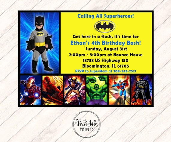 printable superhero birthday invites picture about Free Printable Superhero Birthday Invitation Templates identify printable superhero birthday invites