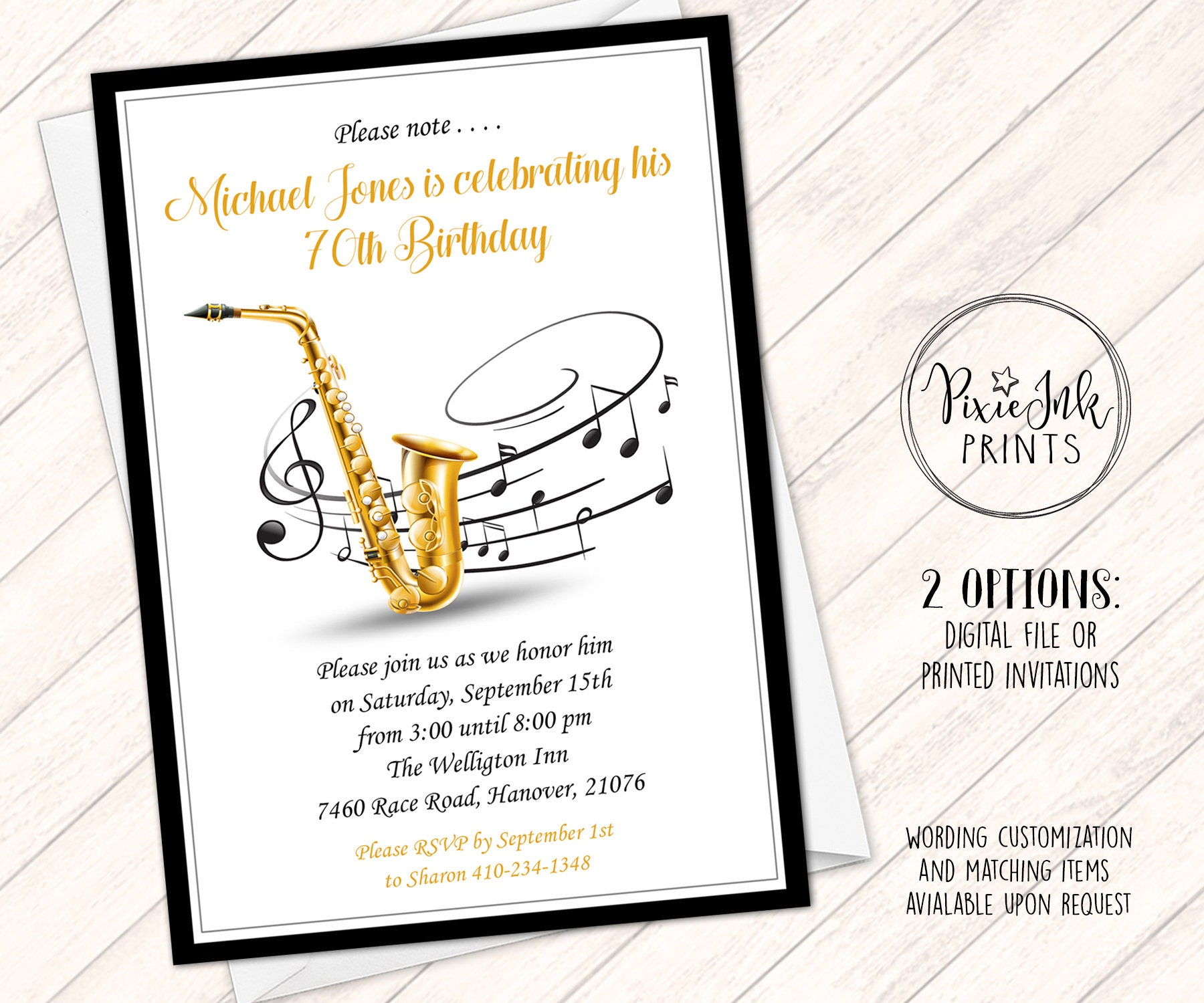 Music Invitation Musical Party Sheet Music Invitation Music Etsy
