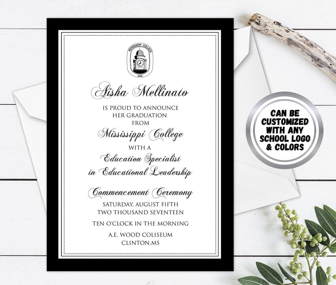 Graduation Invitation, Class of 2026 College or High School Graduation ...