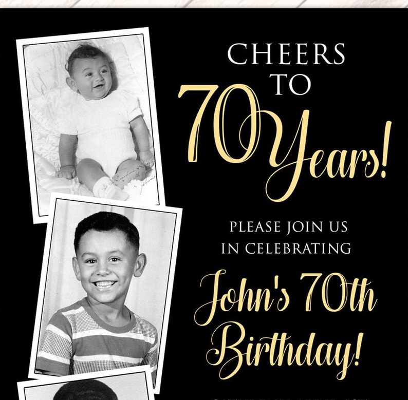 Photo Birthday Party Invitation Birthday Invitations With Etsy