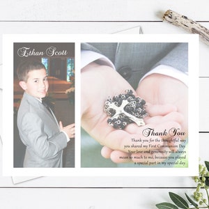 Kommunion Dankeschön Karte, Kommunion Bild Danke, Erstkommunion Bild Danke, DIY Kommunion Printable, Kommunion Bild