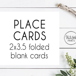 Pedido personalizado para cartões de lugar correspondentes - em branco