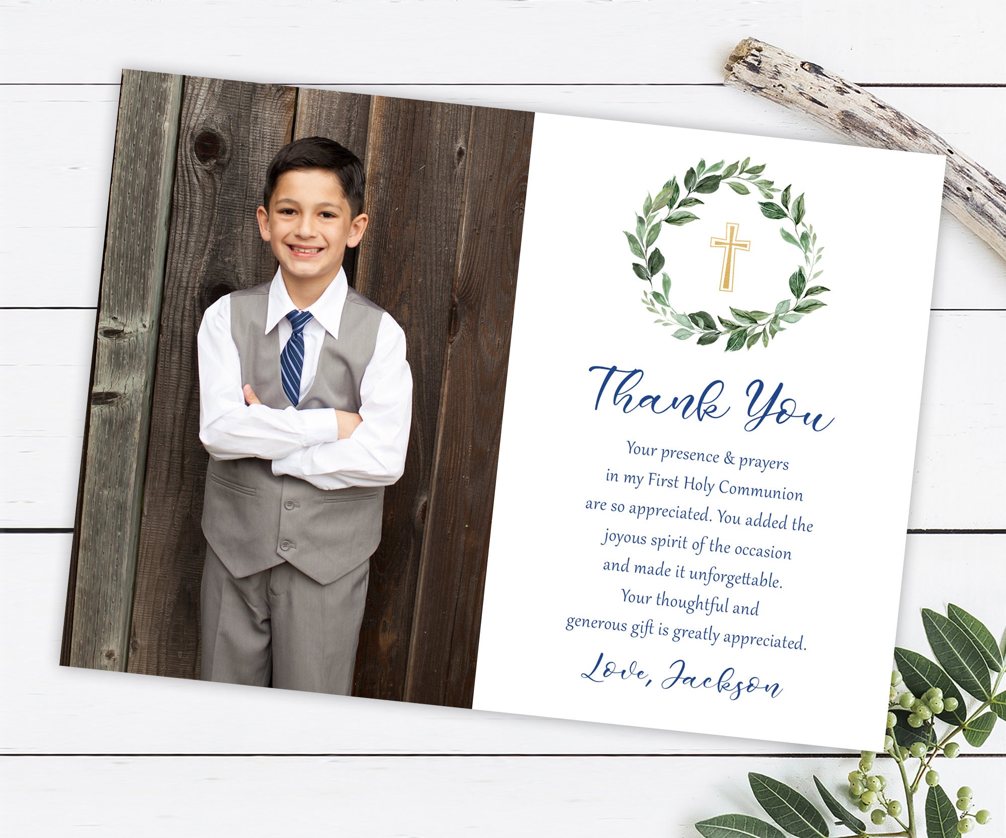Son Communion Card Choose From Two Designs On Your First Holy Communion 