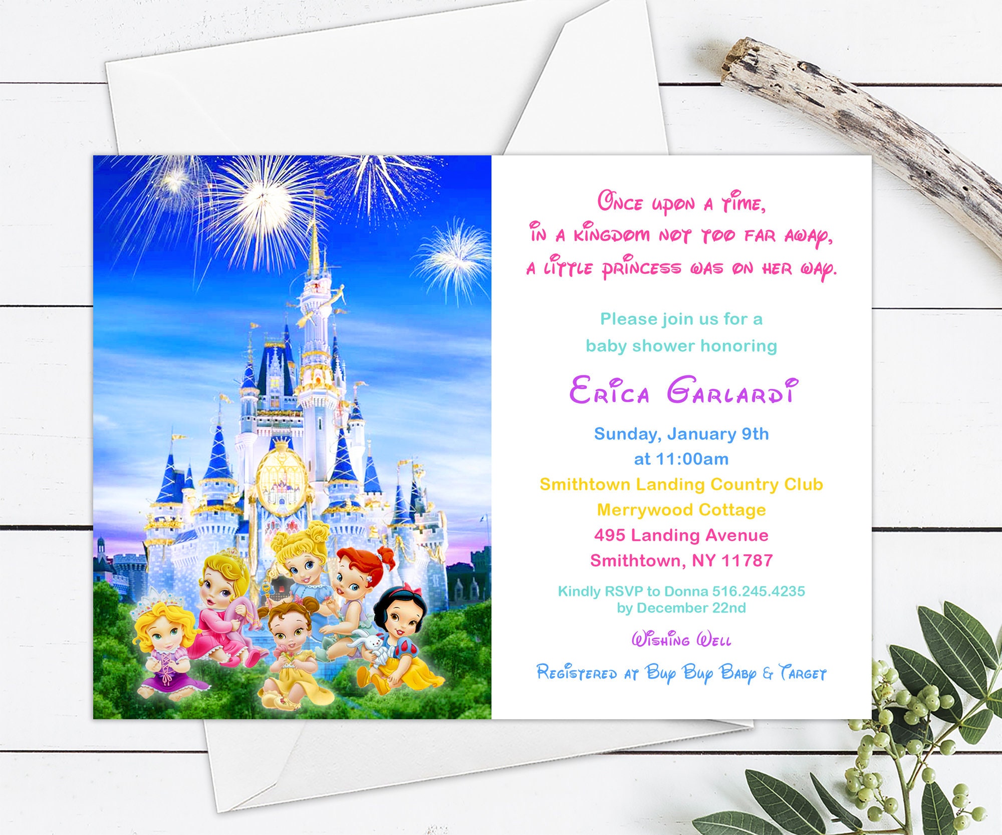Princess Baby Shower Invitation Castle Baby Shower Etsy