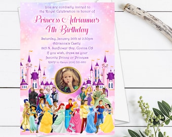 Princess & Princes Birthday Invitation, Princess Birthday Invitation, Princess Birthday Party Printable, Prince Birthday Party Invitation