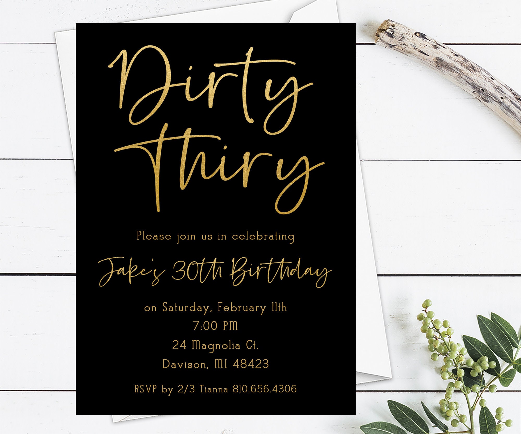 Dirty 30 Birthday Party Invitation, 30th Birthday, Thirty Birthday, Digital Download, Milestone Invitation Template Printable - Etsy for Free Printable 30th Birthday Invitations