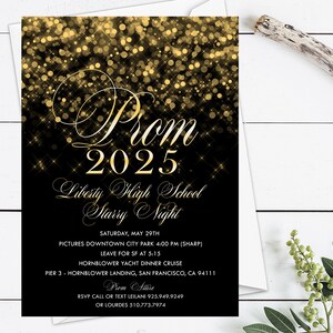 Einladung zum Abschlussball, Eine Nacht unter den Sternen Einladung zum Abschlussball, Einladung zum Abschlussball, Sternennacht Abschlussball-Party-Einladung, High School Abschlussball-Nacht einladen