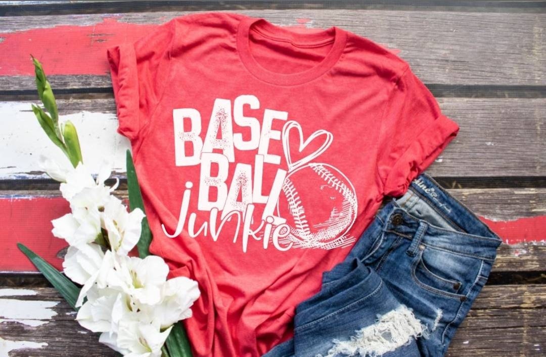 Baseball Junkie Tshirt Game Day Shirt for Dad Teen Sports Tee Gift for