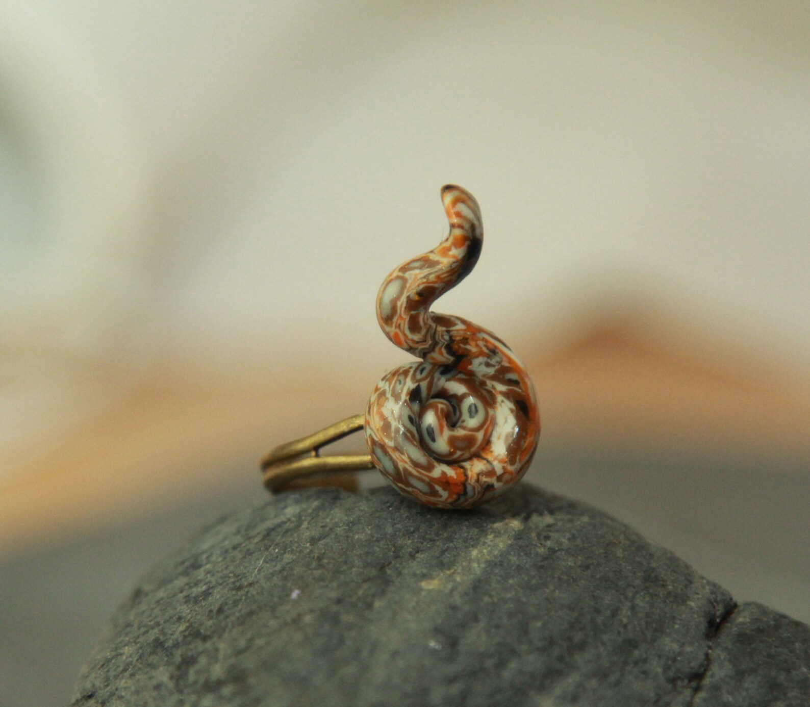 Snake ring polymer clay Unique jewelry polymer clay women Etsy