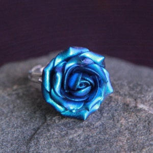 Blue rose ring - Etsy 日本