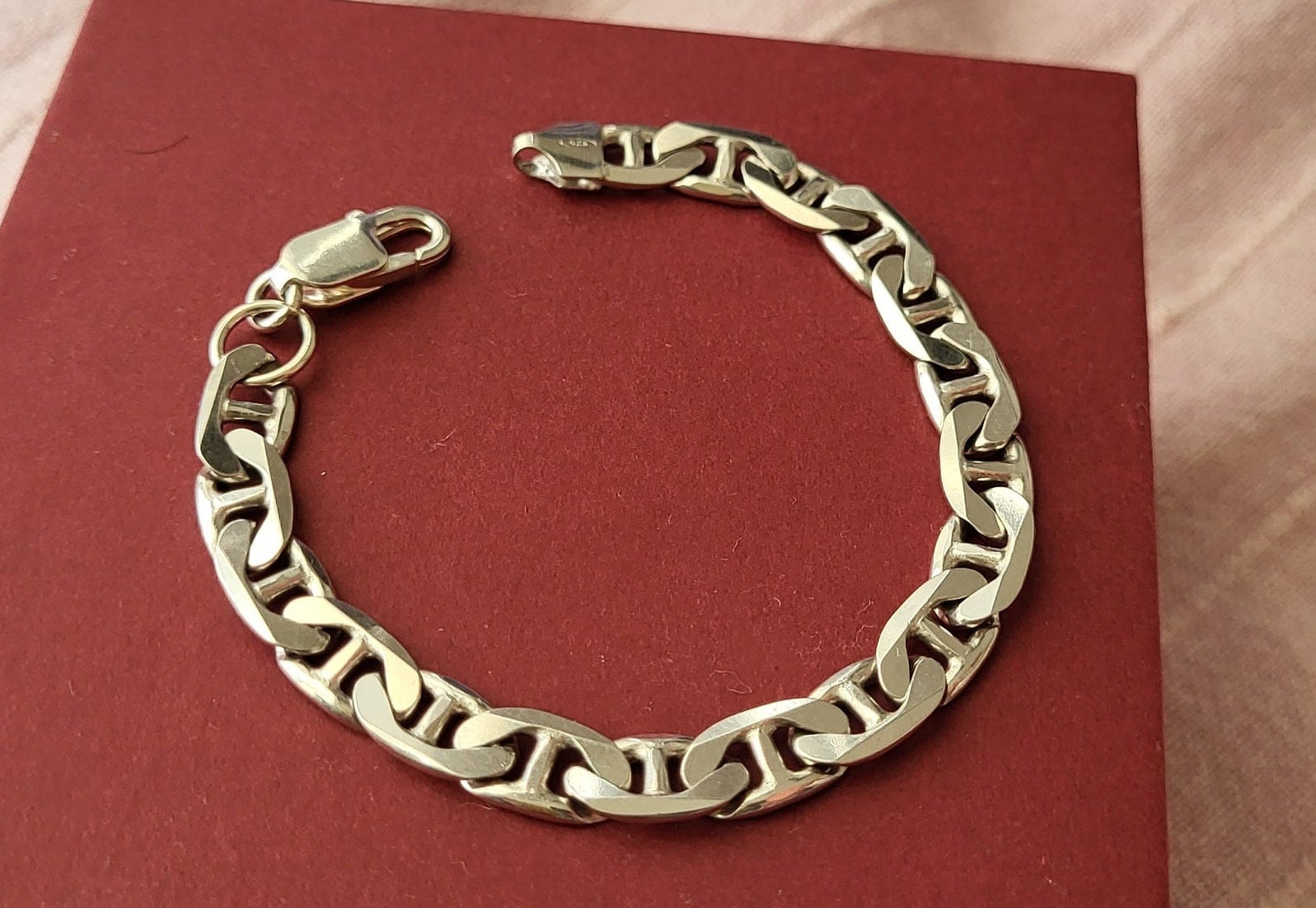 Vintage Sterling Silver Curb Bracelet, Handmade Greek Jewelry - Etsy