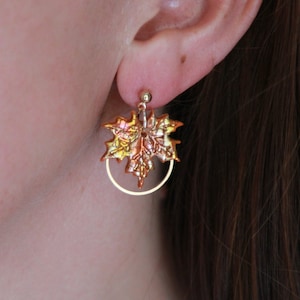 Leaf Earrings Mat - Camel main image 1