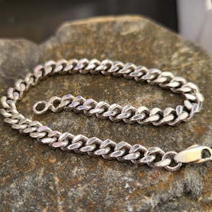 Cable sterling silver bracelet vintage