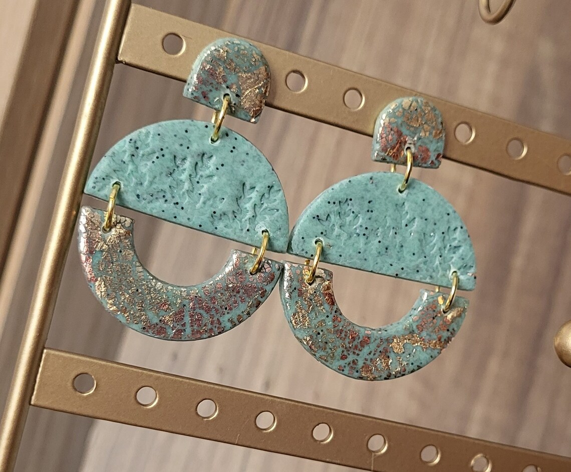 Sage Green Earrings Polymer Clay Earrings Dangle Green Etsy UK