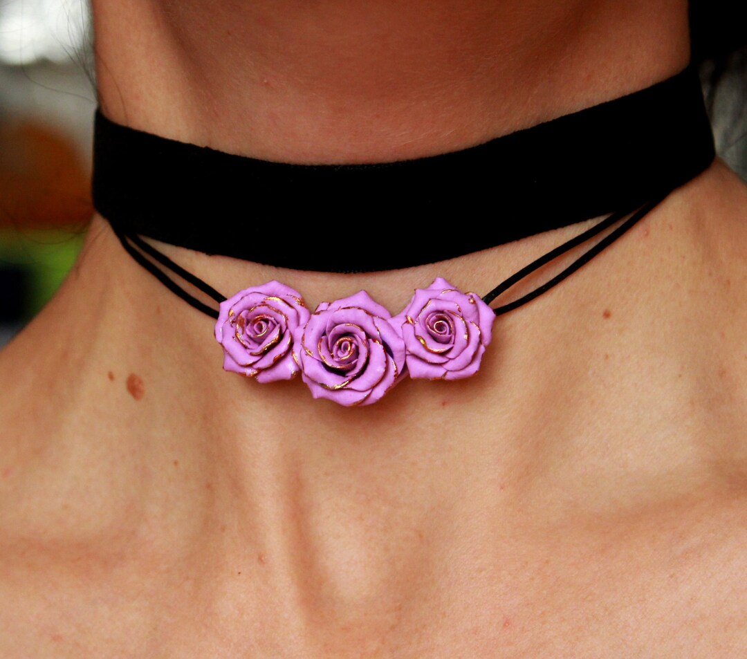 Hot Pink Clay Beaded Choker main image 1