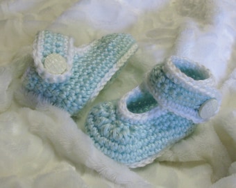 Ankle Strap Baby Shoes Crochet Pattern, 0-12 months, Mary Jane baby shoes, Baby booties, Baby sandals, Easy pattern, English French DF #55