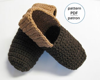 Crochet PATTERN - Men's Easy Loafers, Moccasins, Easy Pattern, English French PDF #18