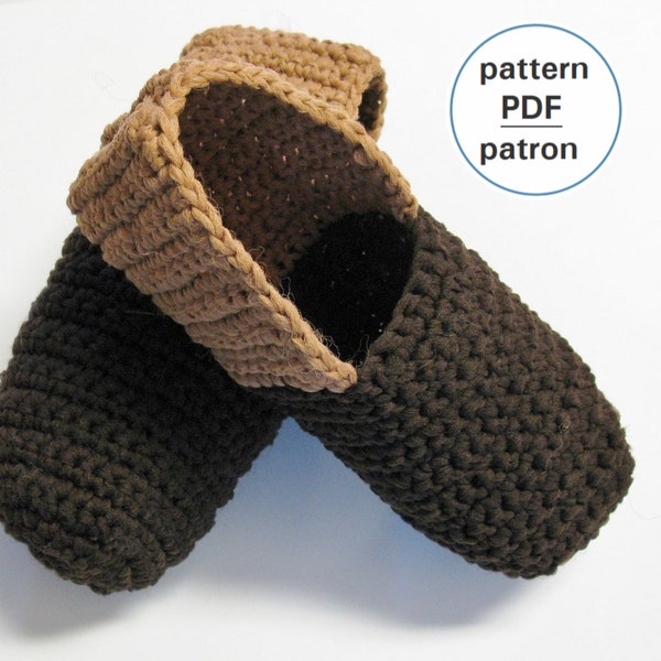 Crochet PATTERN - Men's Easy Loafers, Moccasins, Easy Pattern, English French PDF #18