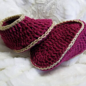 Crochet PATTERN Children's Ribbed Slippers, Ages 3 to 8, Easy Pattern, English French PDF 63 image 6