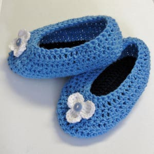 Crochet PATTERN Women's Ballet Slippers, Easy pattern, English French PDF 7 image 4