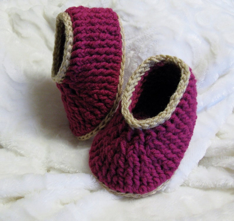 Crochet PATTERN Children's Ribbed Slippers, Ages 3 to 8, Easy Pattern, English French PDF 63 image 2