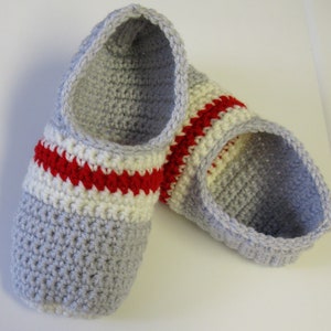 Crochet PATTERN Men's Sock Monkey Slippers, Work Sock Slippers, Easy Pattern, English French PDF 31 image 5