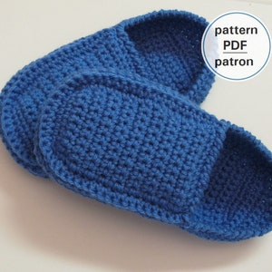 Crochet PATTERN - Men&#39;s Loafer Slippers, Easy Pattern, English French PDF #17