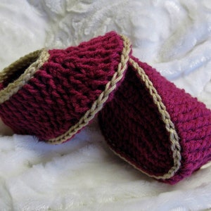 Crochet PATTERN Children's Ribbed Slippers, Ages 3 to 8, Easy Pattern, English French PDF 63 image 4