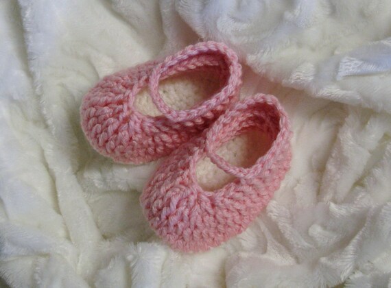 Patron Pdf 51 Ballerines A Cotes Au Crochet Pour Bebes 0 A 12 Etsy