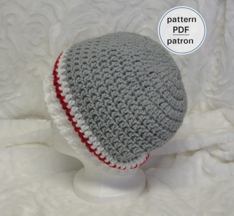 Patron CROCHET Bonnet style bas de laine pour hommes, patron facile, explications français anglais, PDF 78 image 1