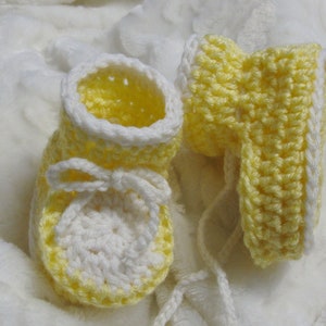 Patron CROCHET Chaussons deux couleurs pour bébés 0-6 mois, patron facile, explications français, anglais, PDF 65 image 10