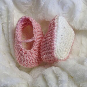 Crochet PATTERN Mary Jane Baby Slippers, 0-12 months, Mary Jane Baby Slippers, Baby Girl Slippers, Easy Pattern, English French PDF 51 image 3