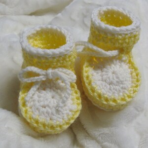 Patron CROCHET Chaussons deux couleurs pour bébés 0-6 mois, patron facile, explications français, anglais, PDF 65 image 4